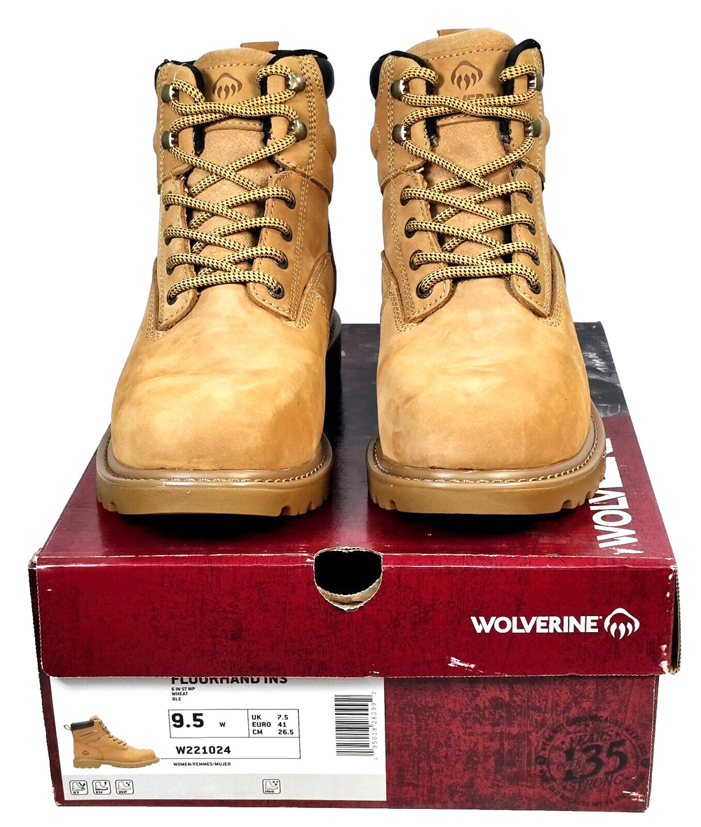 Wolverine Floorhand Women's 9.5W Insulated Steel-Toe 6" Brown Work Boots W221024